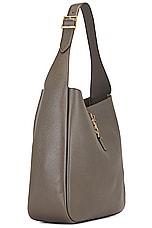 Saint Laurent Large Le 5 A 7 Supple Hobo Bag in Light Musk, view 4, click to view large image.