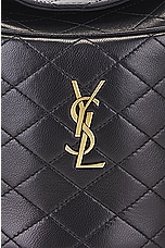 Saint Laurent Mini Gaby Top Handle Bucket Bag in Noir, view 8, click to view large image.