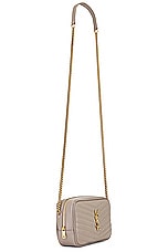 Saint Laurent Mini Lou Chain Bag in Greyish Brown, view 4, click to view large image.