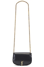 Saint Laurent Mini Purse On Chain Bag in Noir, view 1, click to view large image.