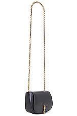 Saint Laurent Mini Purse On Chain Bag in Noir, view 4, click to view large image.