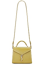 Saint Laurent Mini Cassandra Top Handle Bag in Vert Olive, view 1, click to view large image.