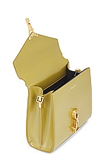 Saint Laurent Mini Cassandra Top Handle Bag in Vert Olive, view 6, click to view large image.