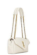 Saint Laurent Medium Calypso Chain Bag in Blanc Vintage, view 4, click to view large image.