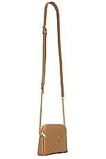 Saint Laurent Gaby Zipped Pouch Chain Bag in Dark Cork, view 4, click to view large image.
