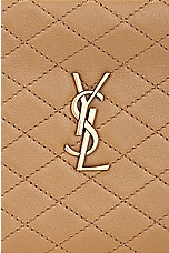 Saint Laurent Gaby Zipped Pouch Chain Bag in Dark Cork, view 7, click to view large image.