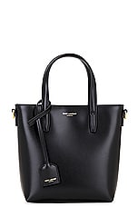 Saint Laurent Mini Toy Shopping Bag in Nero, view 3, click to view large image.