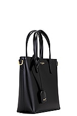 Saint Laurent Mini Toy Shopping Bag in Nero, view 5, click to view large image.