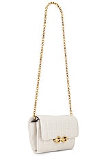 Saint Laurent Le Maillon Wallet On Chain Bag in Blanc Vintage, view 4, click to view large image.
