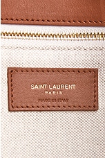 Saint Laurent Laurent Shopping Tote Bag in Desert Dust & Brick, view 7, click to view large image.