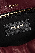 Saint Laurent Medium Calypso Chain Bag in Rouge Merlot, view 7, click to view large image.