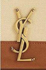 Saint Laurent Small Kate Chain Bag in Naturel & Brick, view 7, click to view large image.