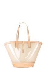 Saint Laurent Medium Panier Tote Bag in Brown & Vintage Brown Gold, view 1, click to view large image.