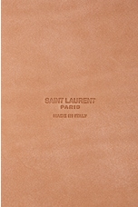 Saint Laurent Medium Panier Tote Bag in Brown & Vintage Brown Gold, view 6, click to view large image.