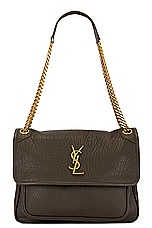 Saint Laurent Medium Niki Chain Bag in Light Musk, view 3, click to view large image.