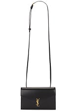 Saint Laurent Mini Envelope Crossbody Bag in Black, view 1, click to view large image.