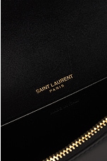 Saint Laurent Mini Envelope Crossbody Bag in Black, view 6, click to view large image.