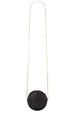 Saint Laurent Round Zip Chain Bag in Nero, view 3, click to view large image.