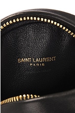 Saint Laurent Round Zip Chain Bag in Nero, view 6, click to view large image.