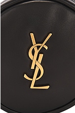 Saint Laurent Round Zip Chain Bag in Nero, view 7, click to view large image.