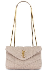 Saint Laurent Toy Puffer Bag in Chalk Beige, view 1, click to view large image.