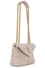 Saint Laurent Toy Puffer Bag in Chalk Beige, view 4, click to view large image.