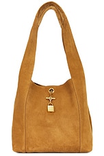 Saint Laurent Hobo Shoulder Bag in Biscuit Brown, view 1, click to view large image.