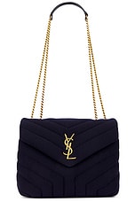 Saint Laurent Small Loulou Chain Bag in Blue Sea, view 1, click to view large image.