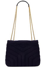Saint Laurent Small Loulou Chain Bag in Blue Sea, view 3, click to view large image.