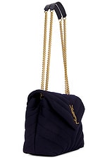Saint Laurent Small Loulou Chain Bag in Blue Sea, view 4, click to view large image.
