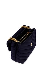 Saint Laurent Small Loulou Chain Bag in Blue Sea, view 5, click to view large image.