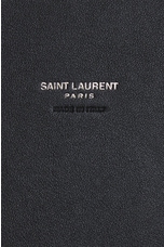 Saint Laurent Medium Panier Tote Bag in Noir & Peppermint, view 6, click to view large image.