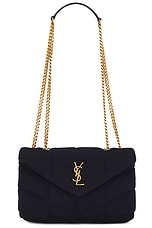 Saint Laurent Toy Puffer Bag in Blue Sea, view 1, click to view large image.