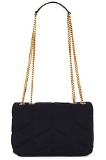 Saint Laurent Toy Puffer Bag in Blue Sea, view 3, click to view large image.