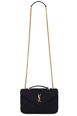 Saint Laurent Toy Puffer Bag in Blue Sea, view 6, click to view large image.