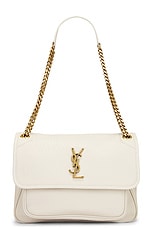 Saint Laurent Medium Niki Chain Bag in Crema Soft, view 1, click to view large image.