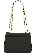 Saint Laurent Small Loulou Chain Bag in Dark Vert Fonce, view 3, click to view large image.