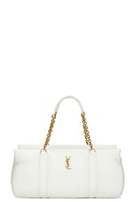Saint Laurent Gloria Travel Bag in Milky White, view 1, click to view large image.