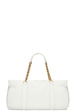 Saint Laurent Gloria Travel Bag in Milky White, view 2, click to view large image.