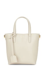 Saint Laurent Mini Toy Shopping Bag in Crema Soft, view 3, click to view large image.