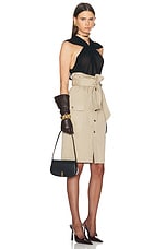 Saint Laurent Mini Shoulder Flap Bag in Nero, view 2, click to view large image.