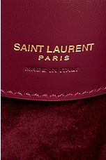Saint Laurent Mini Le 37 Bucket Bag in Dark Bordeaux, view 7, click to view large image.