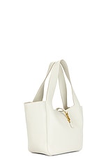 Saint Laurent Bea Supple Cabas Bag in Crema Soft & Dark Beige, view 4, click to view large image.