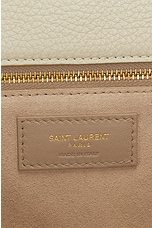 Saint Laurent Bea Supple Cabas Bag in Crema Soft & Dark Beige, view 6, click to view large image.