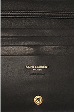 Saint Laurent Large Bi-fold Wallet On Chain in Nero, view 7, click to view large image.