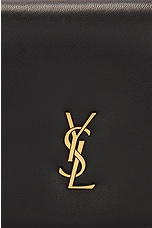 Saint Laurent Large Bi-fold Wallet On Chain in Nero, view 8, click to view large image.