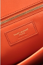 Saint Laurent Le Maillon Satchel Bag in Celosia Orange, view 6, click to view large image.