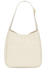 Saint Laurent Supple Hobo Bag in Crema Soft, view 3, click to view large image.