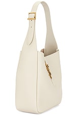 Saint Laurent Supple Hobo Bag in Crema Soft, view 4, click to view large image.