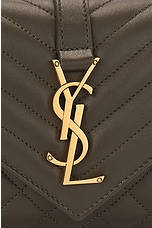 Saint Laurent Small Envelope Chain Bag in Light Musk, view 8, click to view large image.